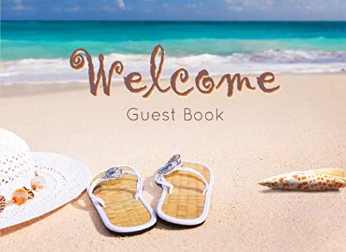 Guest Book for Vacation Home, Beach Edition: 8. 25 X 6 Inch Size Guest Log Book for Vacation Rental, Airbnb, VRBO and More