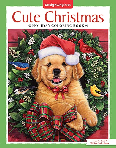 Cute Christmas Holiday Coloring Book (Design Originals) 32 Kittens, Puppies, and Other Critters in One-Side-Only Designs on High-Quality Extra-Thick Perforated Pages with Inspiring Christmas Quotes