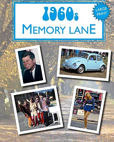 1960s Memory Lane: large print book for dementia patients