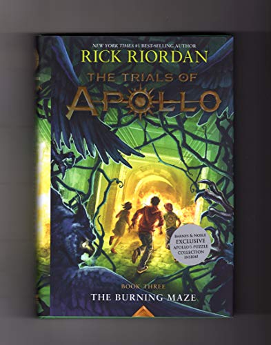 The Burning Maze: The Trials of Apollo, Book 3. 'Exclusive' Edition (ISBN 9781368024068), with "Apollo's Puzzle Collection" Insert Tipped In. First Edition, First Printing