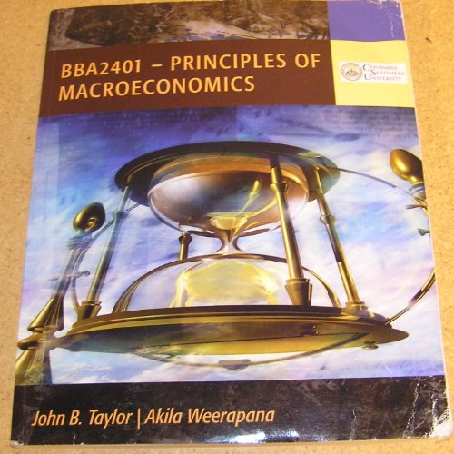 Principles of Macroeconomics BBA2401 Columbia Southern University