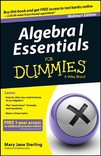 Algebra I Essentials For Dummies, Wal-Mart Edition