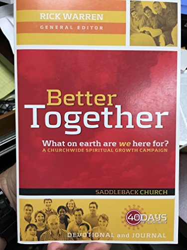 Better Together: What on Earth Are We Here For? Devotional and Journal