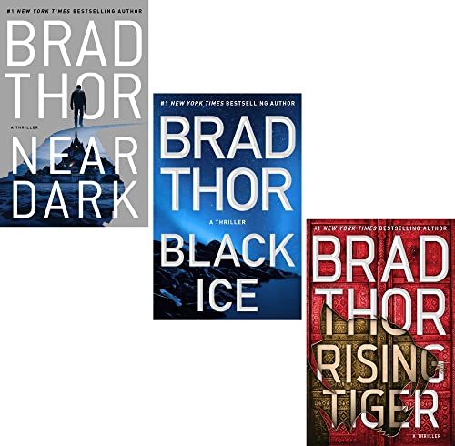3 Bestselling Books by Brad Thor [Near Dark; Black Ice and Rising Tiger] (The Scot Harvath Series by Brad Thor)
