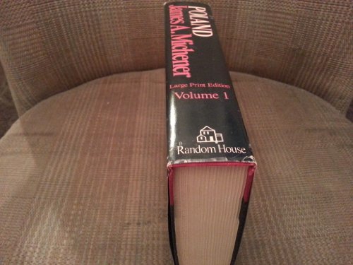 (Large Print Edition) Poland Hardcover By James A. Michener 1983 (Volume 1, Black Cover)